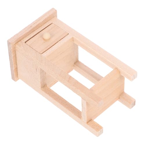 VICASKY Miniatur Puppenhaus Möbel Holz Nachttisch Mini Beistelltisch für Schlafzimmer Dekoration Realistische Form Vielseitig Kombinierbar VICASKY Miniatur Puppenhaus Möbel Holz Nachttisch Mini Beistelltisch für Schlafzimmer Dekoration Realistische Form Vielseitig Kombinierbar von VICASKY