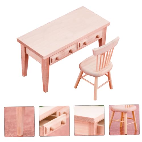VICASKY Miniatur Puppenhaus Möbel Maßstab Tisch und Stuhl aus Hochwertigem Material Langlebig und Umweltfreundlich für Puppenhaus Dekoration und Miniatur Sammler VICASKY Miniatur Puppenhaus Möbel Maßstab Tisch und Stuhl aus Hochwertigem Material Langlebig und Umweltfreundlich für Puppenhaus Dekoration und Miniatur Sammler von VICASKY