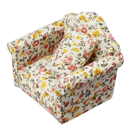 VICASKY Miniatur Puppenhaus Sofa Einzelsofa mit Floralem Muster Detailreiche Mini Couch für Puppenhaus Dekoration Langlebiges Miniaturmöbelstück für Kreatives Rollenspiel VICASKY Miniatur Puppenhaus Sofa Einzelsofa mit Floralem Muster Detailreiche Mini Couch für Puppenhaus Dekoration Langlebiges Miniaturmöbelstück für Kreatives Rollenspiel von VICASKY