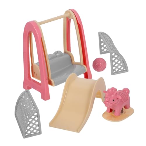 VICASKY Miniatur Puppenhaus Zubehör Set Simulation Schaukel Rutsche Fußballtor für Dekoration für Spielzeughäuser und Miniaturgärten VICASKY Miniatur Puppenhaus Zubehör Set Simulation Schaukel Rutsche Fußballtor für Dekoration für Spielzeughäuser und Miniaturgärten von VICASKY