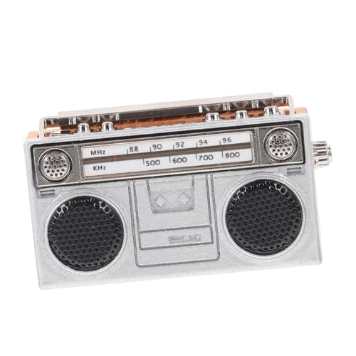 VICASKY Miniatur Radio Modell Vintage Stil Mini Haus Dekoration Miniatur Funkgerät Puppenhaus Zubehör Tiny Radio Crafts von VICASKY
