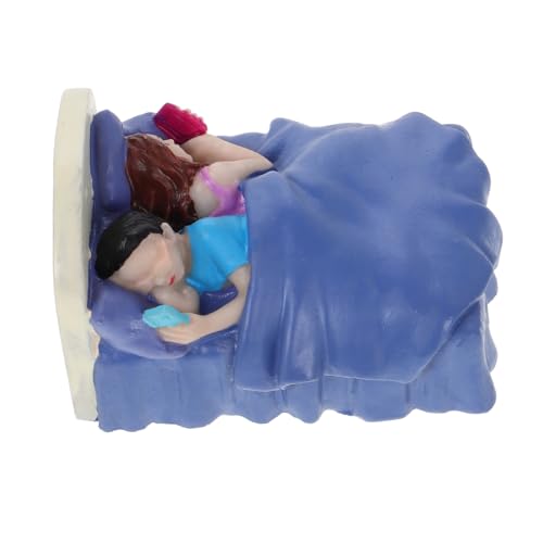 VICASKY Miniatur Resin Paarfigur Bett mit Smartphones Realistische Psychologische Sandtisch Deko Fördert Kommunikation und Beziehungsstärkung Geschenk Valentinstag VICASKY Miniatur Resin Paarfigur Bett mit Smartphones Realistische Psychologische Sandtisch Deko Fördert Kommunikation und Beziehungsstärkung Geschenk Valentinstag von VICASKY