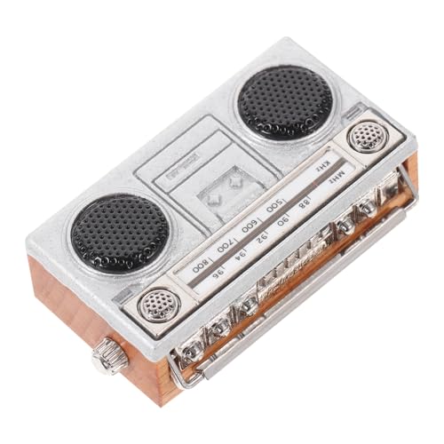 VICASKY Miniatur Retro Radio Zartes Miniatur Radio Mini Zubehör Radio Modell Querformat Requisite Mini Dekorationen Kleines Radio Basteln Mini Basteln Vintage von VICASKY