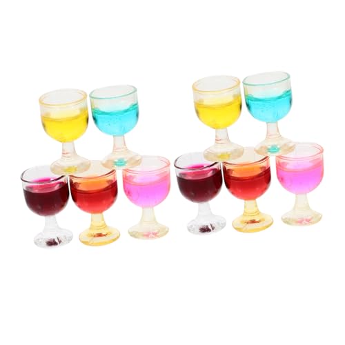 VICASKY Miniatur Rotweingläser Für Puppenhaus Realistische Mini Weingläser Pink Und Weinrot Ideal Für Dekoration Und Spielszene VICASKY Miniatur Rotweingläser Für Puppenhaus Realistische Mini Weingläser Pink Und Weinrot Ideal Für Dekoration Und Spielszene von VICASKY