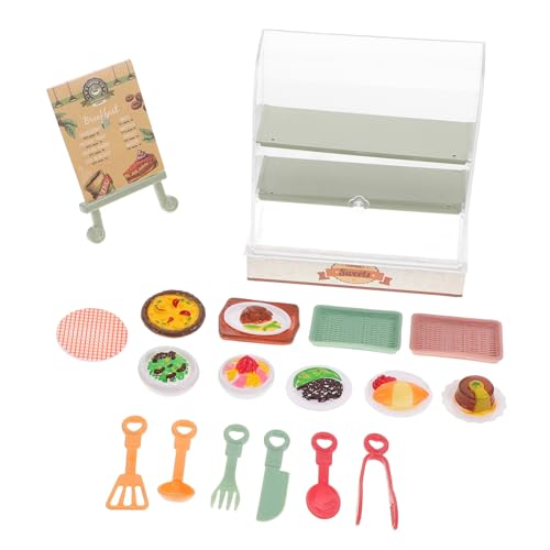 VICASKY Miniatur-bäckerei-kuchenständer, Puppenhaus-kuchenschrank, Spielzeug, Realistisches Lebensmittel-Set, Display Mit Miniatur-besteck, Desserts Für Kinder, Rollenspielküche VICASKY Miniatur-bäckerei-kuchenständer, Puppenhaus-kuchenschrank, Spielzeug, Realistisches Lebensmittel-Set, Display Mit Miniatur-besteck, Desserts Für Kinder, Rollenspielküche von VICASKY
