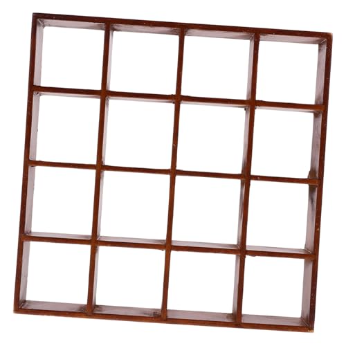 VICASKY Puppenhaus Öbel Display Cabinet Modell Für Puppenhaus 16 Fächer Holzoptik Kinderspielzeug Ideal Für Dekoration Und Kreative Szenen Langlebig Und Verschleißfest von VICASKY