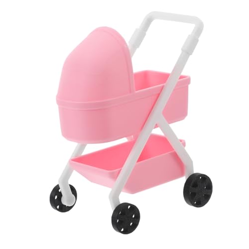 VICASKY Miniature Puppenwagen für Puppenhaus Realistische Kinderwagen für Rollenspiel Pinke Karrosse für Kreative Spielstunden und Familienspaß VICASKY Miniature Puppenwagen für Puppenhaus Realistische Kinderwagen für Rollenspiel Pinke Karrosse für Kreative Spielstunden und Familienspaß von VICASKY