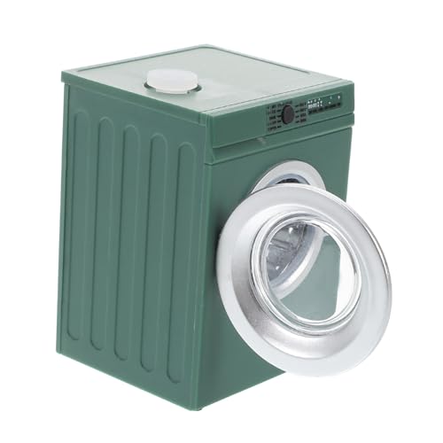 VICASKY Miniaturgeräte Kleines Waschmaschinenmodell Möbelmodellmodell Puppenhaus-Waschmaschine Miniaturmöbelmodell Miniatur-puppenwaschmaschine Puppenhauszubehör Metall Green von VICASKY