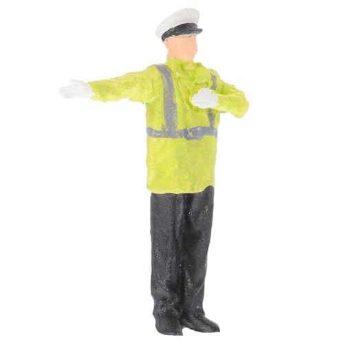 VICASKY Miniaturmodell-Requisiten Auto Besatzung Figuren Aufkleber puppenhaus Mini Puppenhaus-Polizeistatue Mini-Verkehrspolizei Miniatur-Landschaftsdekor Mini-Straßendekoration Harz von VICASKY