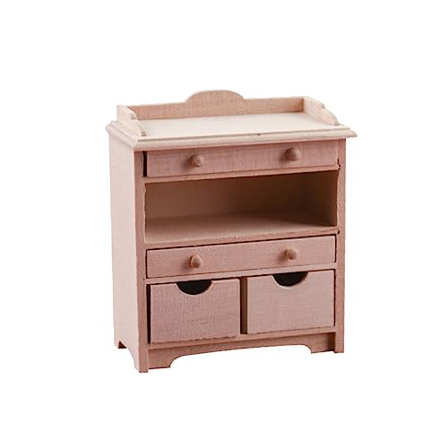 VICASKY 1/12 Miniatur Schrank Massivholz Dekorative Mini Schrank Holz Schublade Für Puppenhaus VICASKY 1/12 Miniatur Schrank Massivholz Dekorative Mini Schrank Holz Schublade Für Puppenhaus von VICASKY