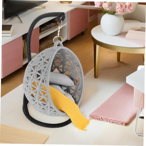 VICASKY Modell Hängesessel Dekoration DIY Sandkasten Zubehör Kreatives Möbel Ornament für Puppenhaus Bastelset von VICASKY