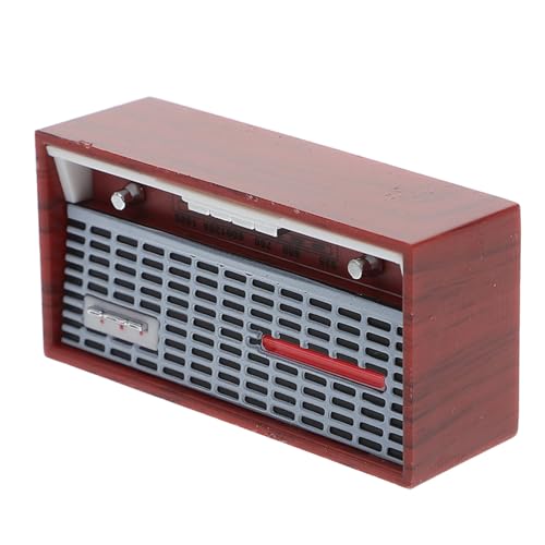 VICASKY Modell Radio Mini-Radio-schmuck Boombox-Radio Spielhauszubehör Vintage - Puppenhaus-radiospielzeug Mikrospielzeug Miniatur-bastelzubehör Plastik Brown VICASKY Modell Radio Mini-Radio-schmuck Boombox-Radio Spielhauszubehör Vintage - Puppenhaus-radiospielzeug Mikrospielzeug Miniatur-bastelzubehör Plastik Brown von VICASKY