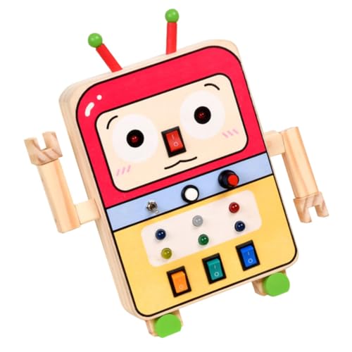 VICASKY Montessori Aktionsbrett für Kleinkinder Lernspielzeug Motorik und Problemlösungsfähigkeiten Holzspielzeug mit Lichtern Frühkindliches für Jungen VICASKY Montessori Aktionsbrett für Kleinkinder Lernspielzeug Motorik und Problemlösungsfähigkeiten Holzspielzeug mit Lichtern Frühkindliches für Jungen von VICASKY