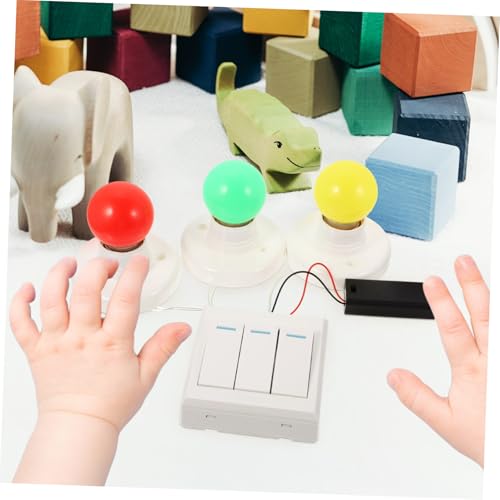 VICASKY Montessori Busy Board mit LED schaltern Sensorisches Lernspielzeug für Kleinkinder Motorikförderndes Sicheres Kunststoffspielzeug für Frühe Bildung und Farberkennung von VICASKY