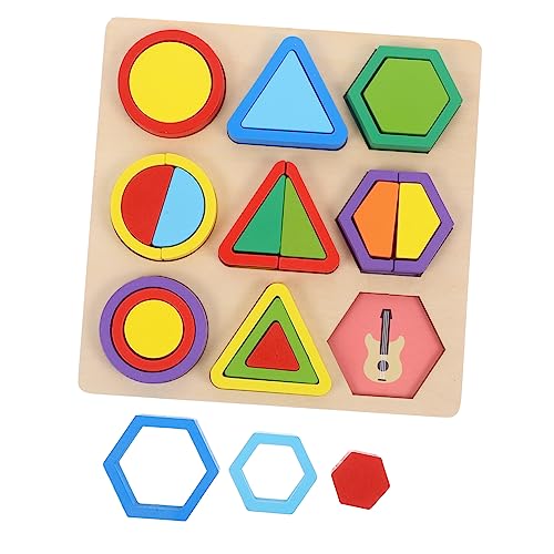 VICASKY Montessori Geometrische Formen Puzzle Holzspielzeug Für 1 Set Kognitive Lernspielzeuge Zur Der Feinmotorik Und Formenerkennung Für Kleinkinder Ab 2 Jahren von VICASKY