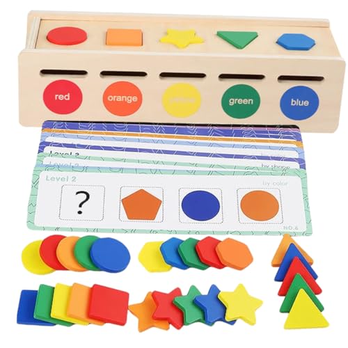 VICASKY Montessori Holzspielzeug Sortierbox für Fördert Feinmotorik Hand Auge Koordination Form und Farberkennung Pädagogisches Lernspielzeug für Junge Mädchen und Kleinkinder VICASKY Montessori Holzspielzeug Sortierbox für Fördert Feinmotorik Hand Auge Koordination Form und Farberkennung Pädagogisches Lernspielzeug für Junge Mädchen und Kleinkinder von VICASKY