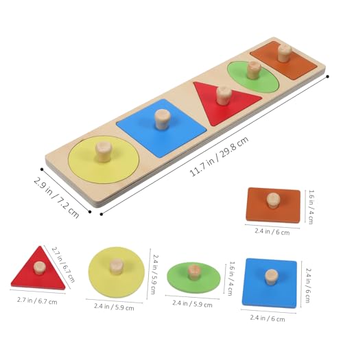 VICASKY Montessori Holzspielzeug Steckspiel aus Holz Farbenfrohes Formen Puzzle für Kleinkinder Feinmotorisches Lernspiel zur Hand Auge Koordination Sicher und Glatt Verarbeitet von VICASKY