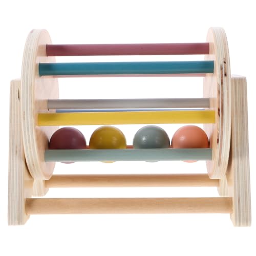 VICASKY Montessori Textiltrommel für Sinnesspielzeug Feinmotorik und Hand Auge Koordination Robustes Holzmaterial Leicht zu Reinigen für Zuhause und Unterwegs von VICASKY