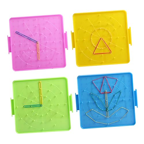 VICASKY Nagelplatte für Mathematik Doppelseitiges Geoboard für Schüler Gummibändern Lehrmittel für Geometrisches Lernen und Kreatives Zufällige Farbe VICASKY Nagelplatte für Mathematik Doppelseitiges Geoboard für Schüler Gummibändern Lehrmittel für Geometrisches Lernen und Kreatives Zufällige Farbe von VICASKY
