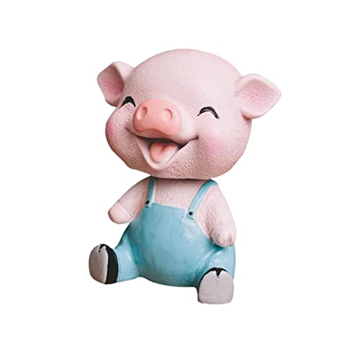 VICASKY Nickendes Dekoration Cartoon Figur Für Zuhause Und Büro Kreatives Schweinespielzeug Originelles Für Kuchen Und Auto Blau VICASKY Nickendes Dekoration Cartoon Figur Für Zuhause Und Büro Kreatives Schweinespielzeug Originelles Für Kuchen Und Auto Blau von VICASKY