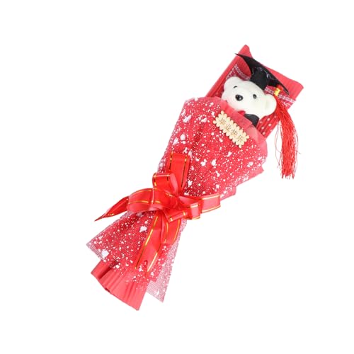 VICASKY Niedlicher Doktorbär Blumenstrauß Rot Multifunktionaler Kuscheltier Bouquet Hochwertige Verarbeitung Gesundes Material für Schulabschluss Dekoration für Zuhause und Büro VICASKY Niedlicher Doktorbär Blumenstrauß Rot Multifunktionaler Kuscheltier Bouquet Hochwertige Verarbeitung Gesundes Material für Schulabschluss Dekoration für Zuhause und Büro von VICASKY