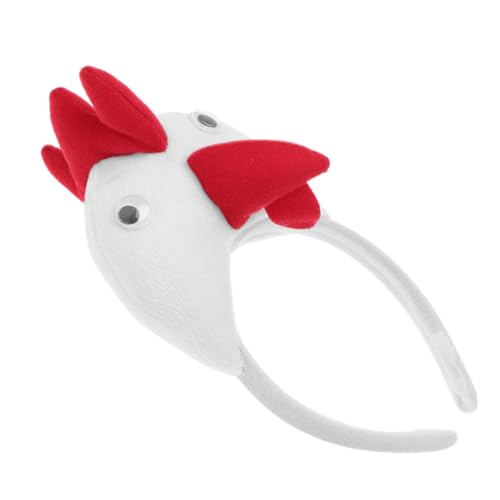 VICASKY Niedlicher Hühner Kopfschmuck Haarschmuck aus Weichem Verstellbarer Hahnen Haarreif für Mädchen Tierkostüm Party Foto Requisit von VICASKY