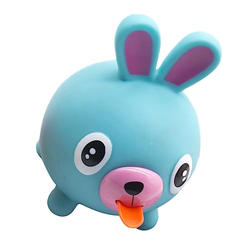 VICASKY Kawaii Zungenquietscher Spielzeug Für Junge Mädchen Stressabbau Und Entspannung Lustiger Blauer Hase Druckspielzeug Aus Mildem Tragbar Und Langlebig von VICASKY