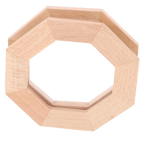 VICASKY Octagonal Puppenhaus Zubehör DIY Unbemalt Wiederverwendbar Leicht für Puppenhaus Deko Jungen Mädchen Fensterläden Ersatzteile von VICASKY