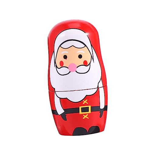 VICASKY Ornament Weihnachtsmann Klaus Puppen erste digitaler Kürbis Plüsch Weihnachtspuppen Matryoshka weihnachtlich kã¼nstliche weihnachtsbã¤ume präsente Santa Wohndekoration Hölzern rot von VICASKY