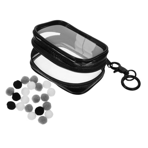 VICASKY PVC Transparente Figuren Display mit Schlüsselanhänger Aufbewahrung für Sammlerstücke Puppen und Multifunktionale Organizer mit Pompom Ball VICASKY PVC Transparente Figuren Display mit Schlüsselanhänger Aufbewahrung für Sammlerstücke Puppen und Multifunktionale Organizer mit Pompom Ball von VICASKY