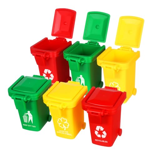 VICASKY Pädagogisches Für Ab 3 Jahren Plastik Abfalltonnen Mit Rollen von VICASKY