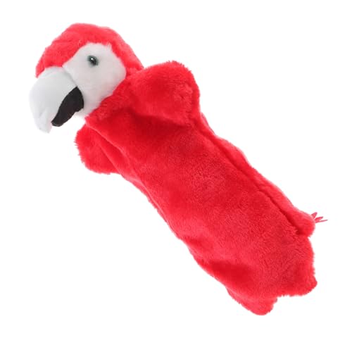 VICASKY Papageienpuppe Ratte Kostüm Spielzeughund Pfote Marionette Hundespielzeug Knuddelig Plüsch Puppen Frosch Welpe Rollenspiel Handpuppe Handspielzeug Rot Pp Baumwolle von VICASKY