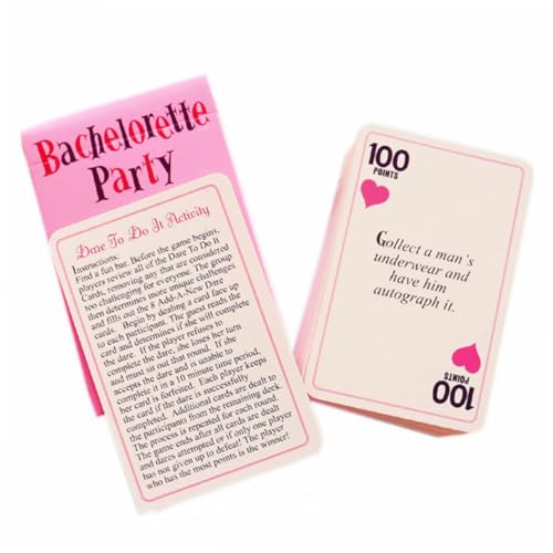 VICASKY Partyzubehör Wort-Party-Spiel Night Out Kartenspielen Junggesellinnen-Spiel Hochzeitssachen Junggesellinnenabschied Liefert Bachelorette Party Spiel Mädchen Henne Braut von VICASKY