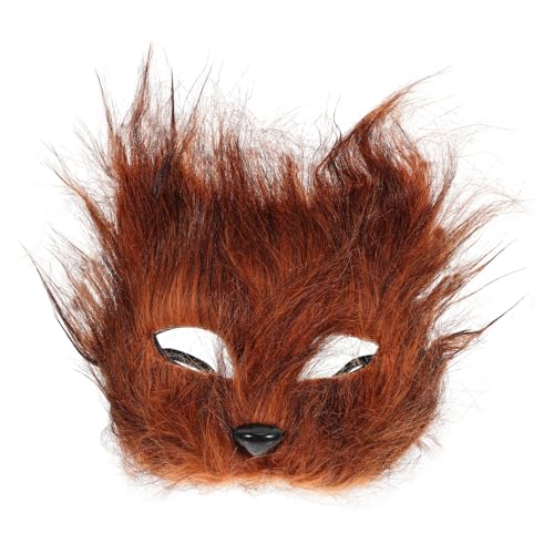 VICASKY Pelzige Fuchs Halbmaske für Halloween Party Cosplay Auffällige Tiermaske aus Kunstfell für Frauen Einzigartige Fuchsmaske für Mottopartys und Maskeraden VICASKY Pelzige Fuchs Halbmaske für Halloween Party Cosplay Auffällige Tiermaske aus Kunstfell für Frauen Einzigartige Fuchsmaske für Mottopartys und Maskeraden von VICASKY