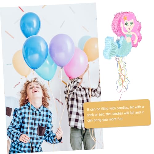 VICASKY Pinata Meerjungfrau Design aus Papier Sicher und Dekorativ zum Befüllen mit Süßigkeiten und Geschenken für Geburtstagsfeiern und Partyzubehör Mädchen Jungen VICASKY Pinata Meerjungfrau Design aus Papier Sicher und Dekorativ zum Befüllen mit Süßigkeiten und Geschenken für Geburtstagsfeiern und Partyzubehör Mädchen Jungen von VICASKY