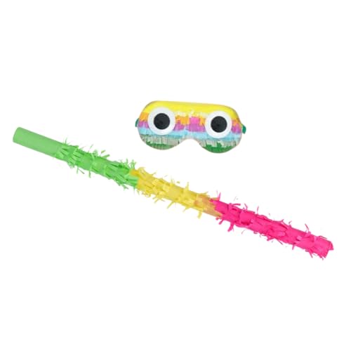 VICASKY Pinata mit und Augenbinde Farbenfrohes Partyzubehör für Erwachsene Leichtes Tragbares für Geburtstag Festival und Feier für Pinata Spiele von VICASKY