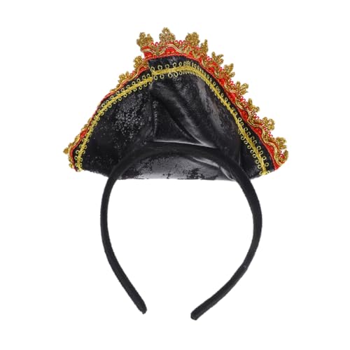 VICASKY Piratenhut Stirnband Damen Herren Cosplay Kopfband Roter Hut Stil Kopfstück Accessoire Für Halloween Karneval Tanz Party Bühnenauftritt VICASKY Piratenhut Stirnband Damen Herren Cosplay Kopfband Roter Hut Stil Kopfstück Accessoire Für Halloween Karneval Tanz Party Bühnenauftritt von VICASKY
