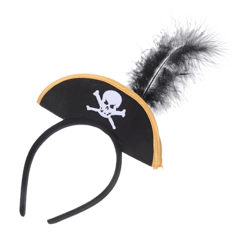 VICASKY Piratenhut Stirnband Halloween Pirate Kostüm Hut Kopfbedeckungskapitän Pirate Für Dress -up -party -rollenspiele Kostümzubehör von VICASKY