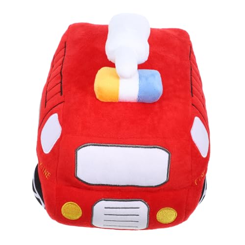 VICASKY Plüsch Feuerwehrwagen Kuscheltier Cartoon Feuerwehr Auto Puppe Geburtstag Dekoration Sofa Kissen von VICASKY