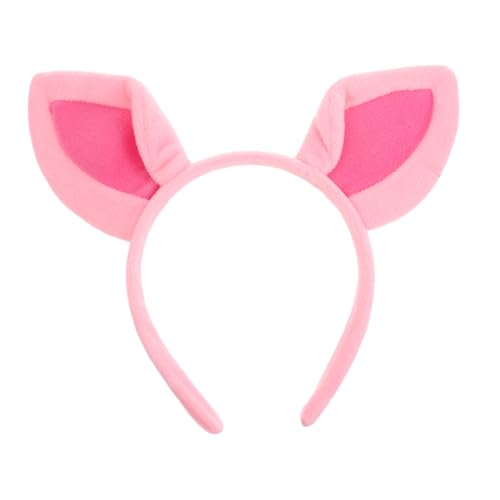 VICASKY Plüsch Schweineohren Haarreif Kuscheliges Rosa Tier Stirnband für Frauen Komfortabel Sanft für Halloween Cosplay Geburtstagsfeier und Party von VICASKY
