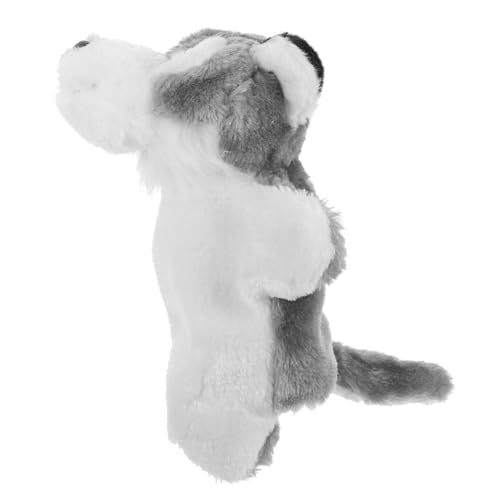 VICASKY Plüsch Wolf Handpuppe für Interaktives Geschichtenerzählen Weiches Tierhandpuppen für Rollenspiele und Kreative Lernmomente Graue Wolf von VICASKY
