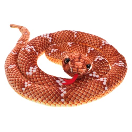 VICASKY Plüsch-schlangenspielzeug Cockapoo Ausgestopft Tierisches Plüschtier Dudelsack Reptil Drachen Riese Dinosaurier Kaninchen Monster Gefälscht Tiere Samt Coffee von VICASKY