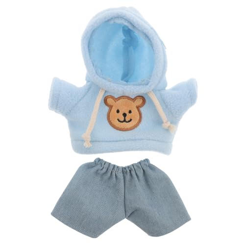 VICASKY Plüschbär Kleidung Set Kuscheltier Hoodie und Jeans Bekleidungsset für Puppen Niedliche Plüschbär Outfits Weiche Charmante Anziehsachen für Stofftiere und Puppen von VICASKY