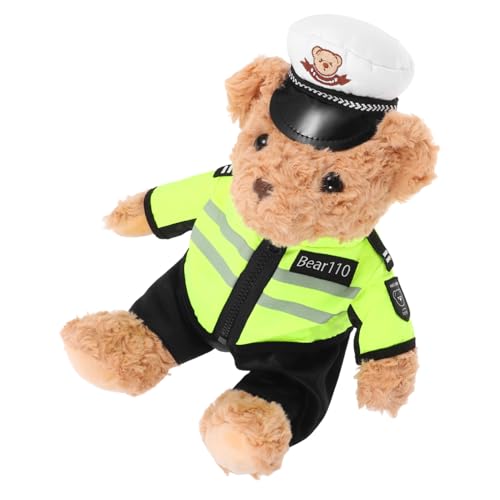 VICASKY Plüschbär Verkehrspolizist Kuscheltier mit und Mütze Weiches Stofftier für Jungen Mädchen Pädagogisches zur Verkehrssicherheit und Sanfter Begleiter VICASKY Plüschbär Verkehrspolizist Kuscheltier mit und Mütze Weiches Stofftier für Jungen Mädchen Pädagogisches zur Verkehrssicherheit und Sanfter Begleiter von VICASKY