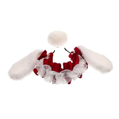 VICASKY Plüschiges Bunny Ear Cosplay Stirnband mit Weiß und Weinrot Weiche Tierohren Kopfband für Halloween Karneval Partyaccessoire Bequem und Sicheres Material VICASKY Plüschiges Bunny Ear Cosplay Stirnband mit Weiß und Weinrot Weiche Tierohren Kopfband für Halloween Karneval Partyaccessoire Bequem und Sicheres Material von VICASKY