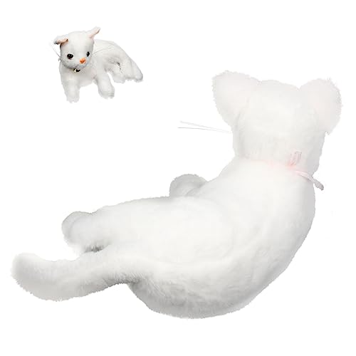 VICASKY Plüschkatze Kuschelig Realistische Katzenfigur Dekoratives Plüschtier Kindergeburtstag Wohn und Autodekoration von VICASKY