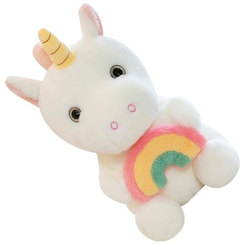 VICASKY Plüschtier Kuscheltier Chaps Toys Dekoration für Kleinkinder ab 1 Jahr Einhorn- Plüsch-Einhorn- Plüschpuppe Einhorn-Schmuck PP Baumwolle Weiß von VICASKY