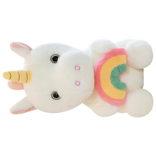 VICASKY Plüschtier Plüsch-Einhorn-Puppe Plüsch-Einhorn- Schlafzimmer Einhorn Puppe Gefüllte Puppe Einhorn Einhorn Plüschpuppe Cartoon-Einhorn- Weiß Pp Baumwolle von VICASKY