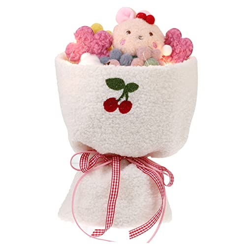 VICASKY Puppenspielzeug Plüschblumenstrauß Valentinstag Mädchen Frauen Geburtstagsgeschenk Stofftierblumenstrauß von VICASKY