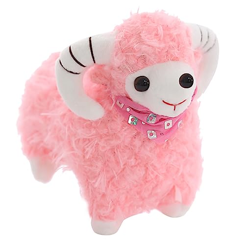 VICASKY Puppe Schaf Schaf Schaf Figur Schaf Ornament Plüsch Schaf Simulation Schaf Puppe Mädchen Das Tier Tiere Plüsch Pelziges Schaf Pp Baumwolle Rosa von VICASKY
